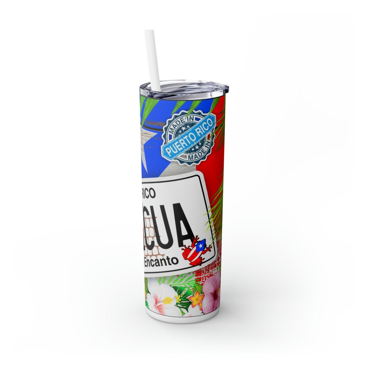 Boricua Skinny Tumbler, 20oz