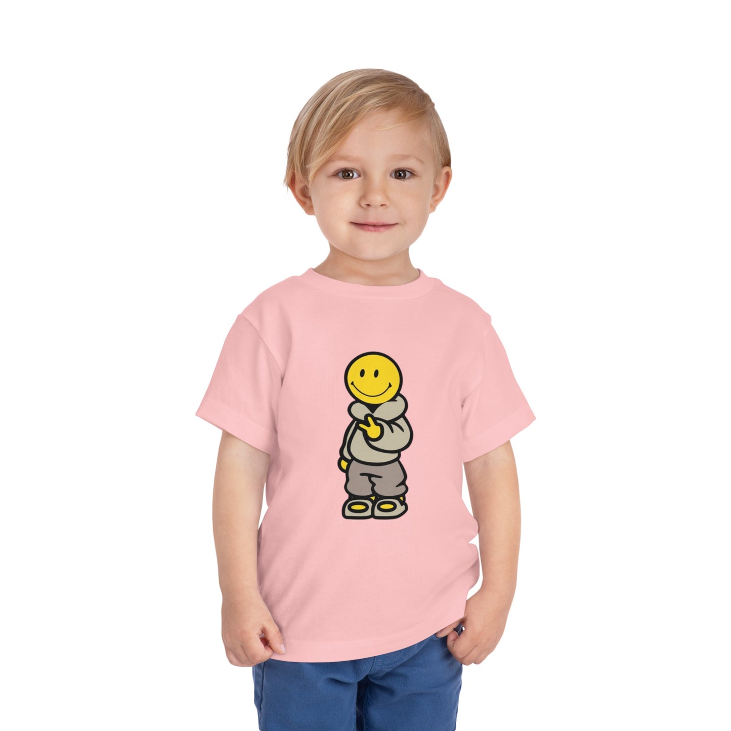 Cozy Smiley Face Toddler Short Sleeve Tee