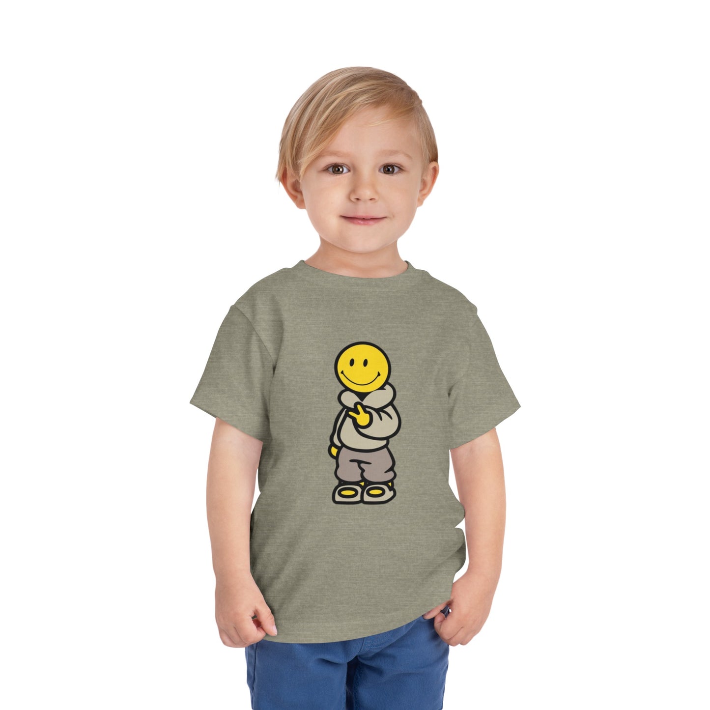 Cozy Smiley Face Toddler Short Sleeve Tee