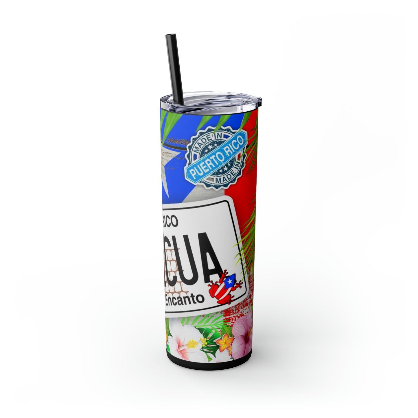 Boricua Skinny Tumbler, 20oz