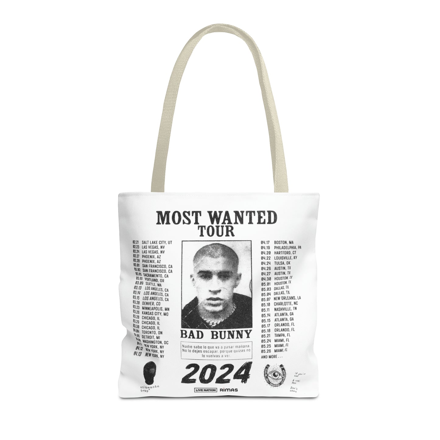 Most Wanted Tour 2024 Tote Bag