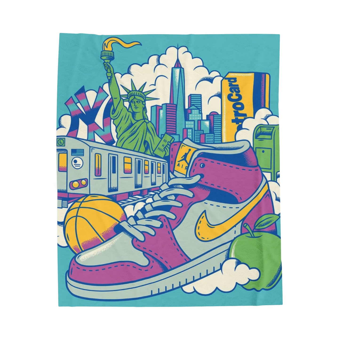 NYC Velveteen Plush Blanket