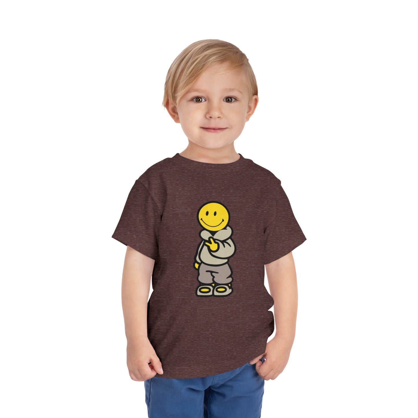 Cozy Smiley Face Toddler Short Sleeve Tee