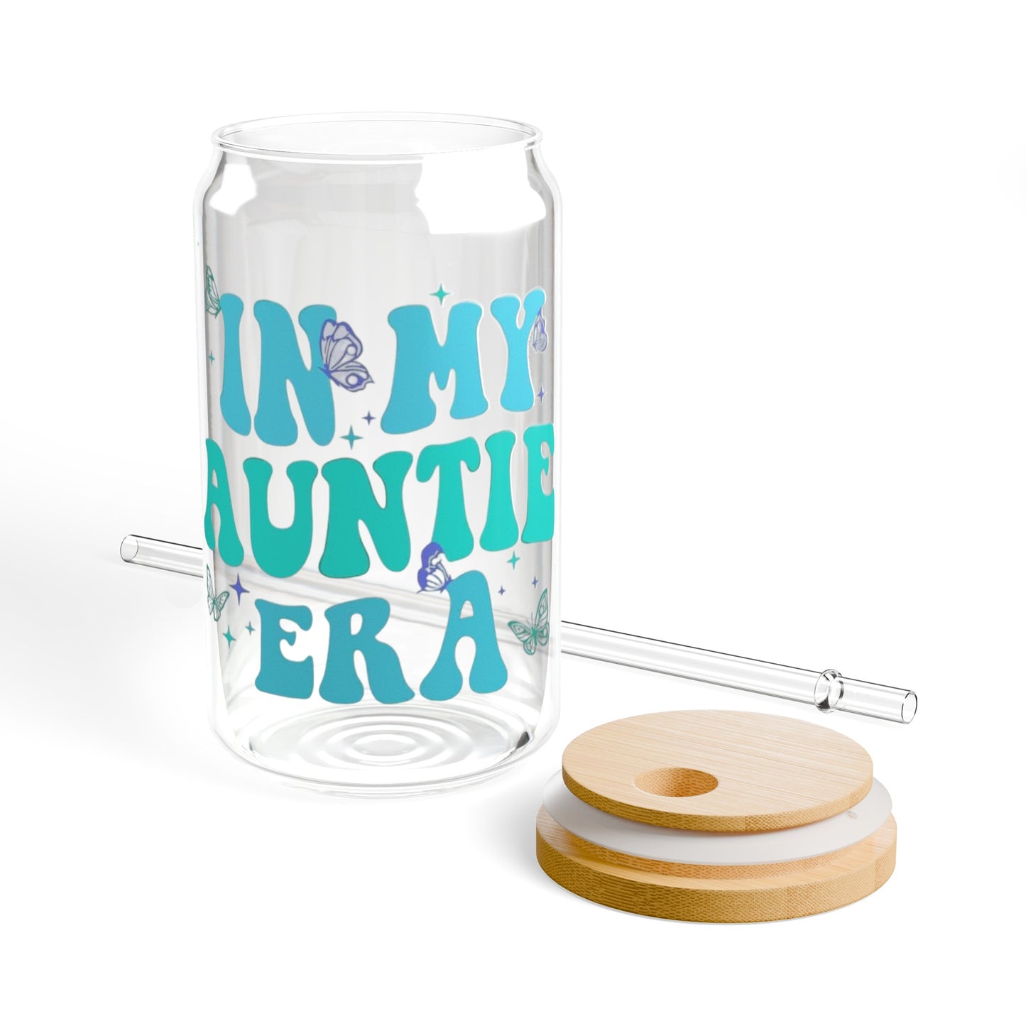 In My Auntie Era Sipper Glass, 16oz