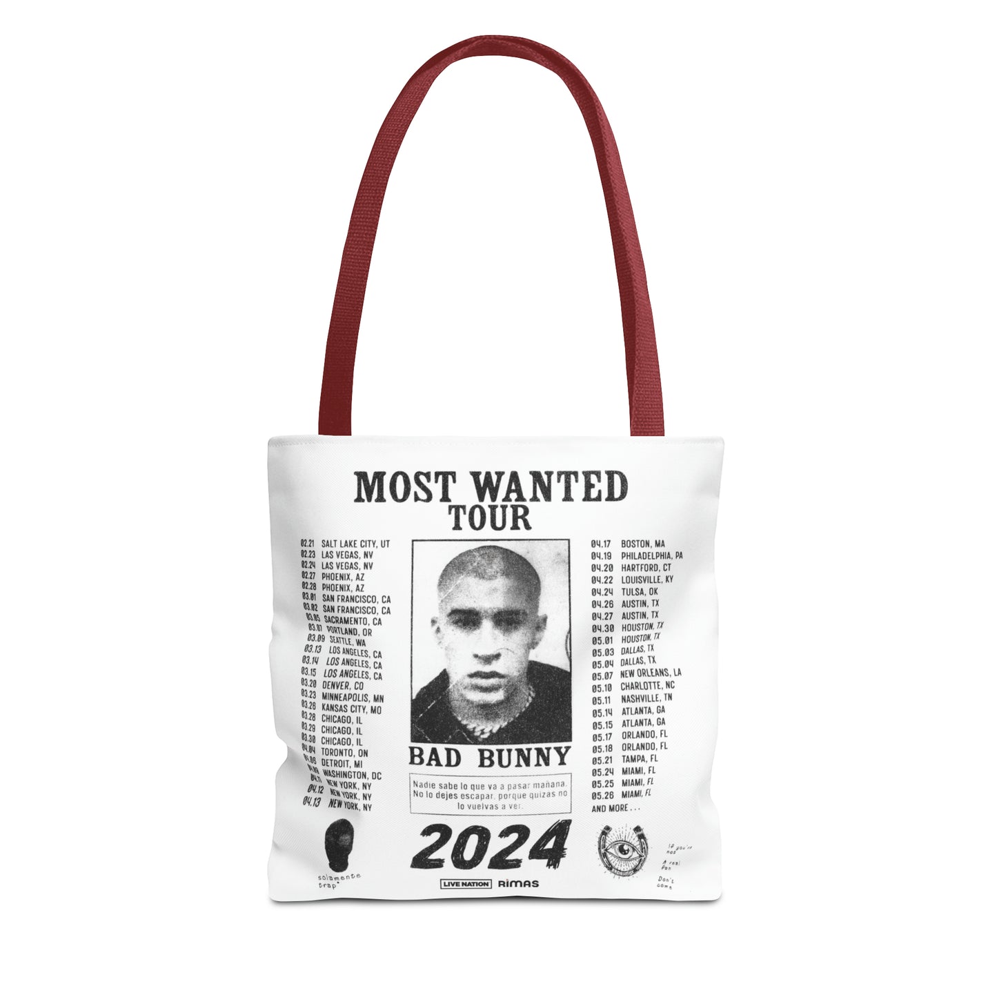 Most Wanted Tour 2024 Tote Bag