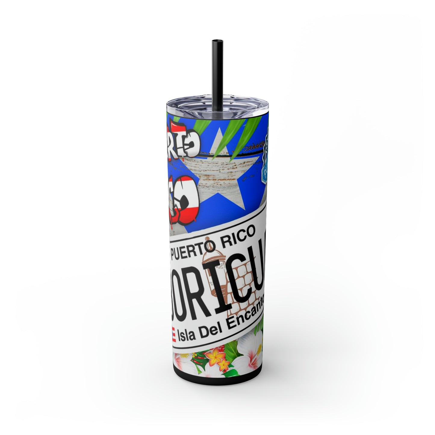 Boricua Skinny Tumbler, 20oz