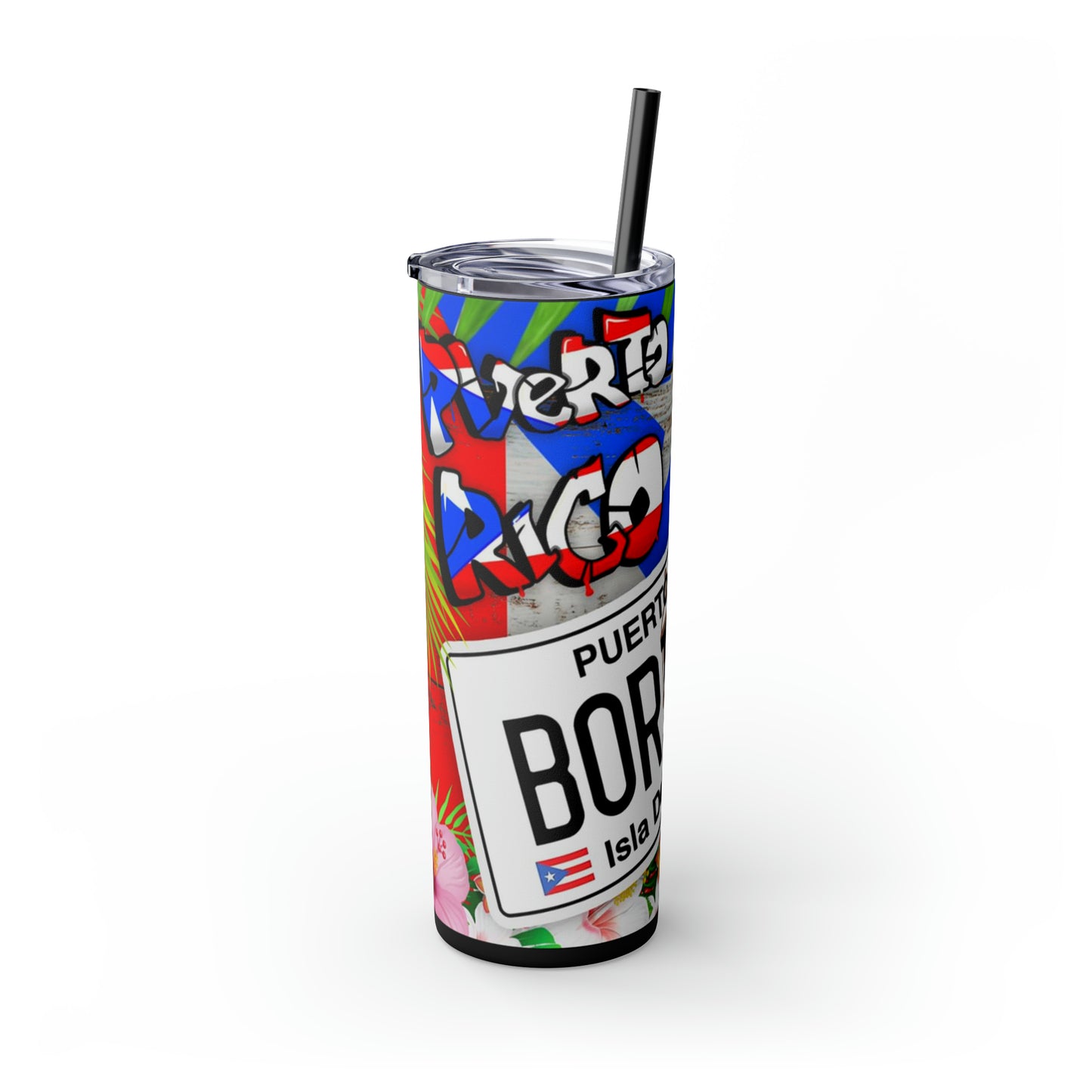 Boricua Skinny Tumbler, 20oz