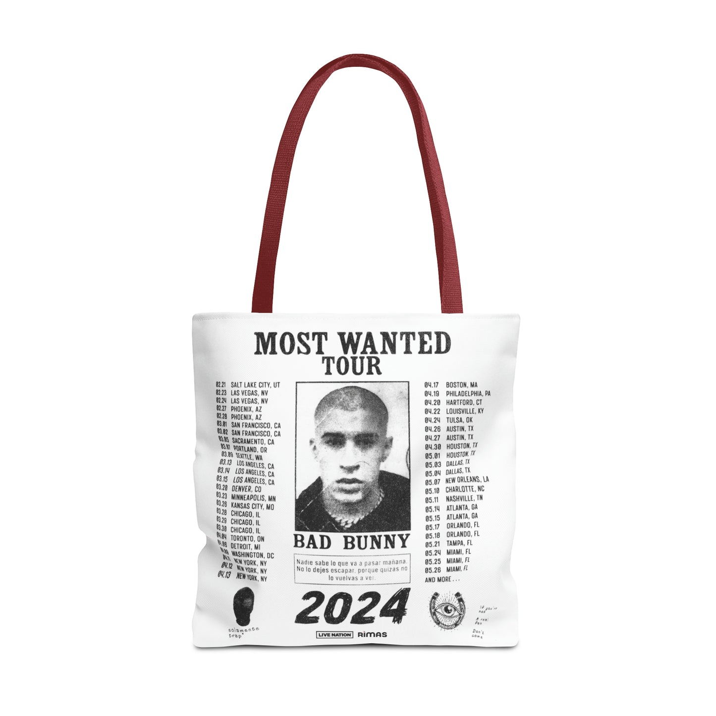 Most Wanted Tour 2024 Tote Bag