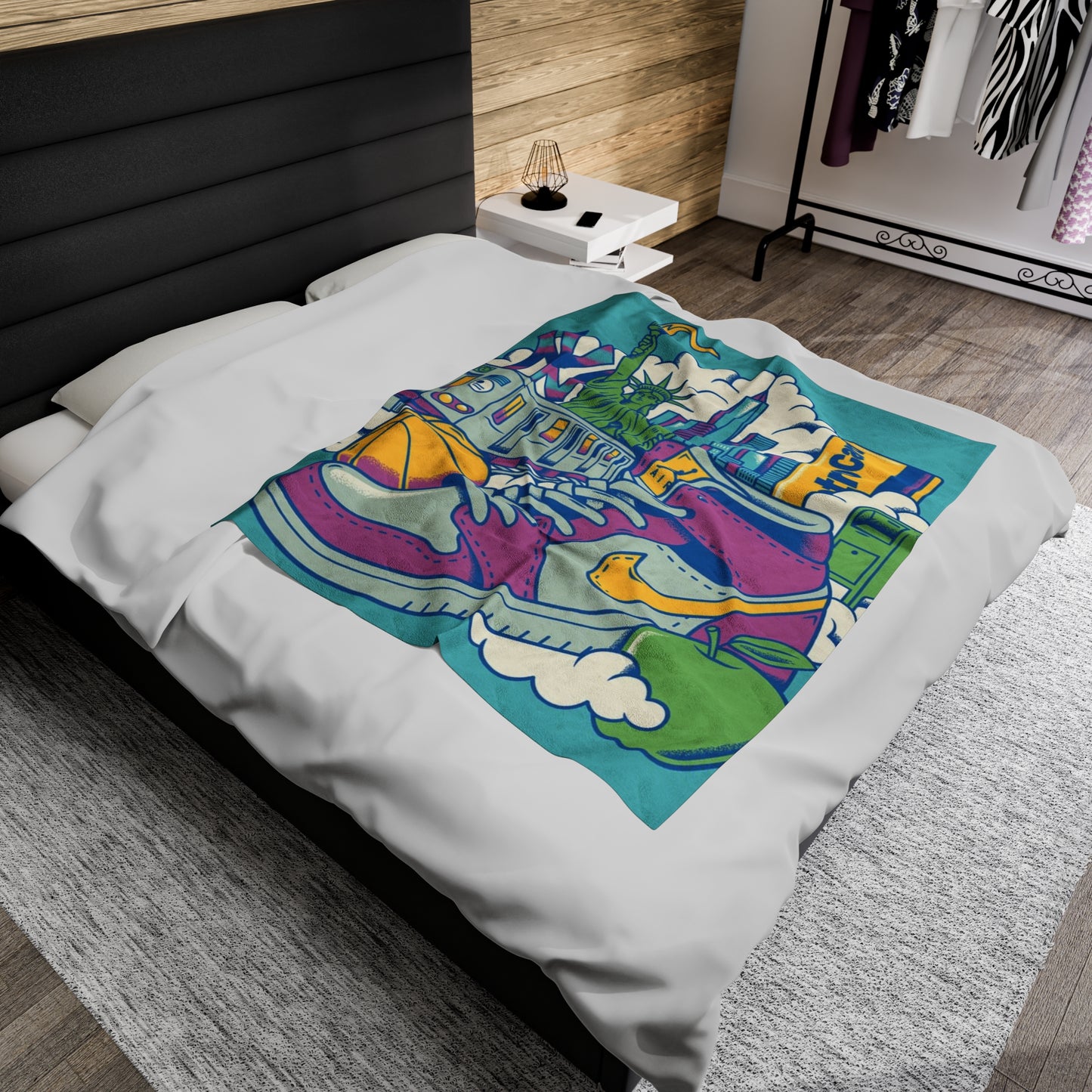 NYC Velveteen Plush Blanket