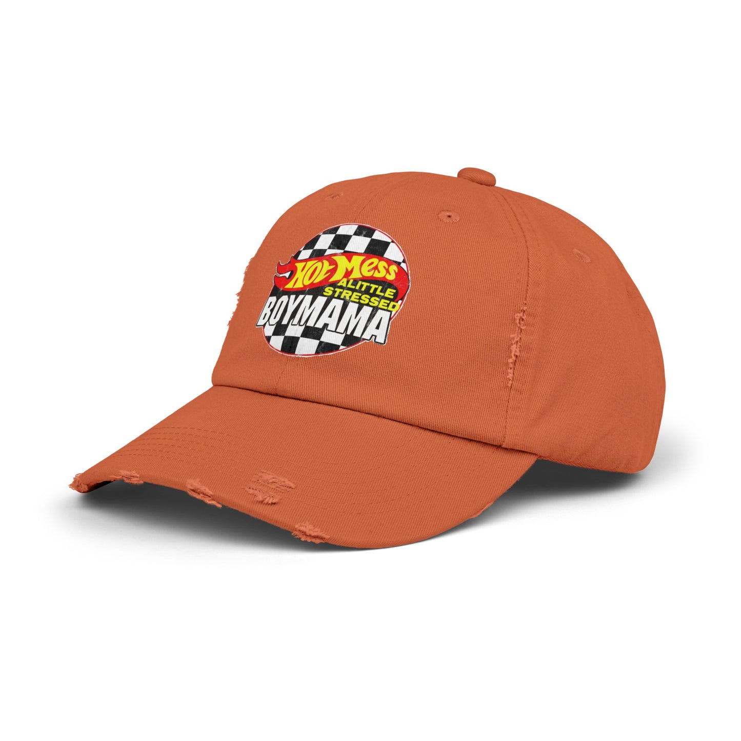 Hot Mess Boy Mama Distressed Cap