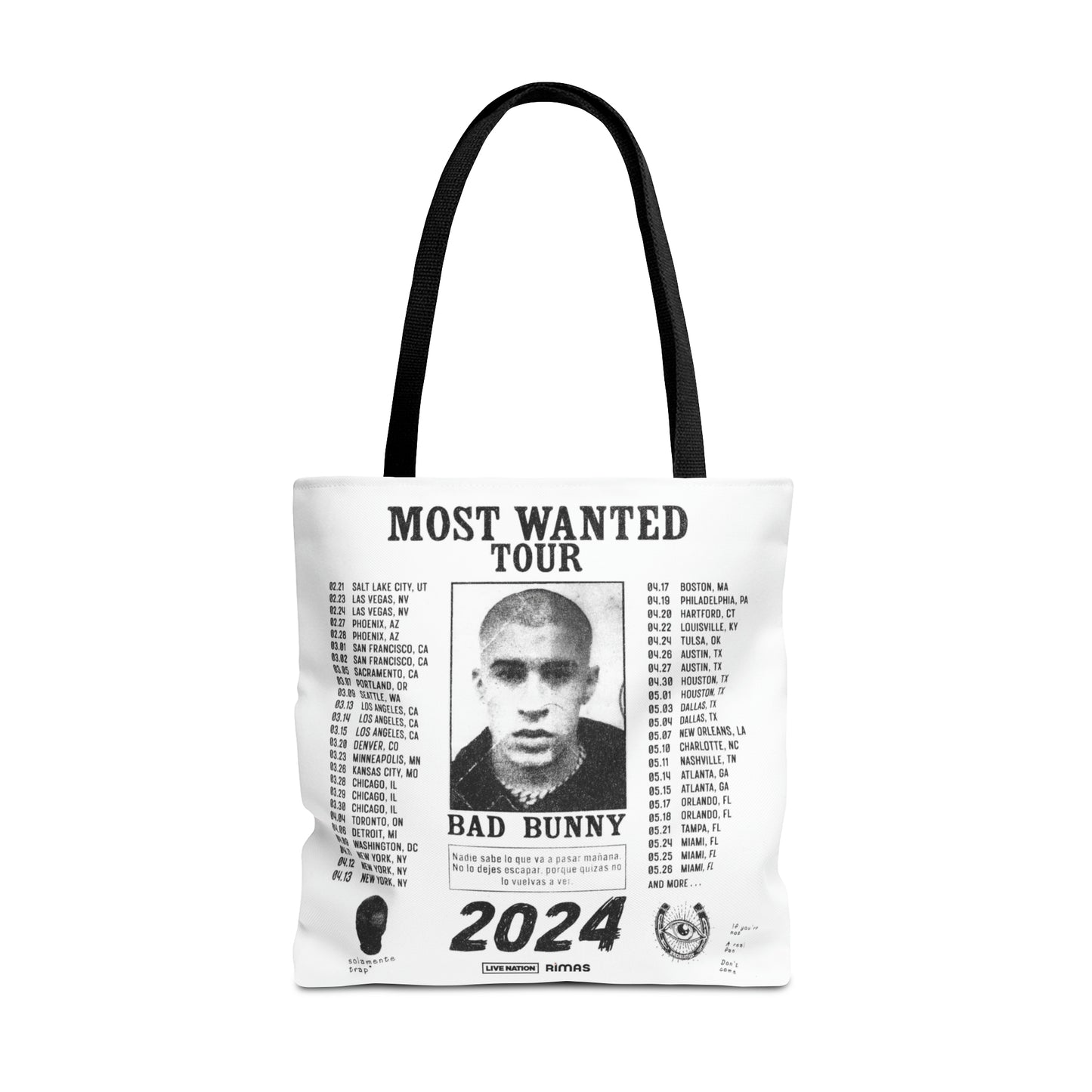 Most Wanted Tour 2024 Tote Bag