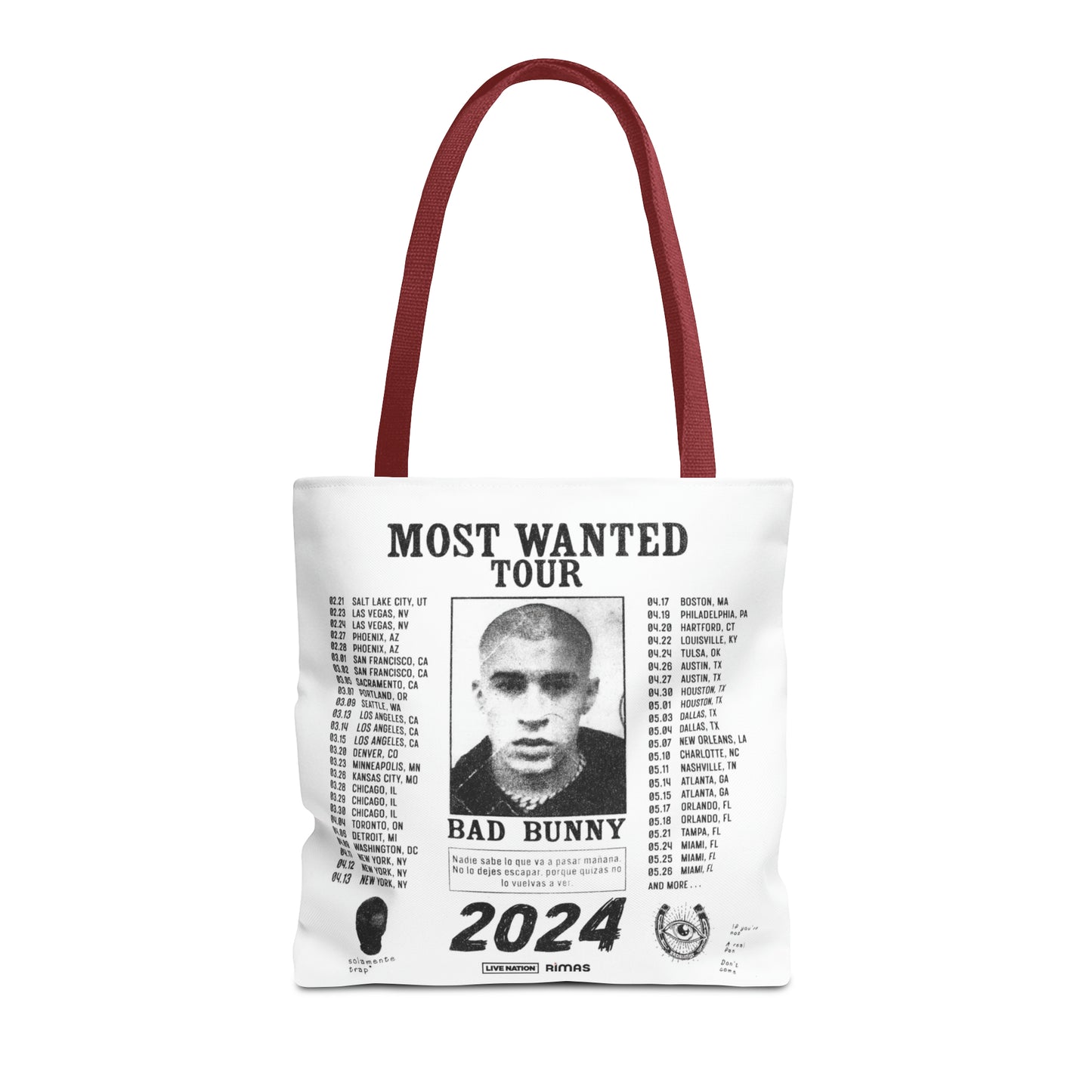 Most Wanted Tour 2024 Tote Bag