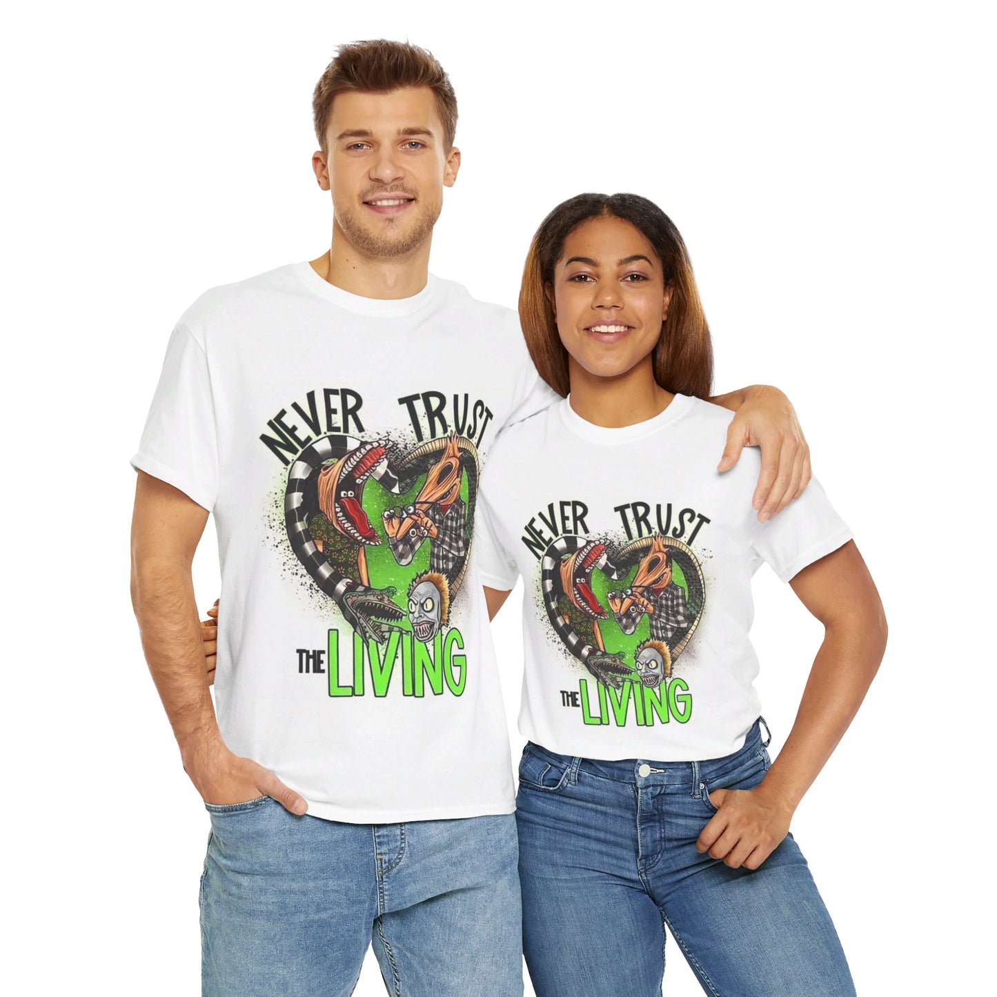 Never Trust the Living Unisex Heavy Cotton Tee