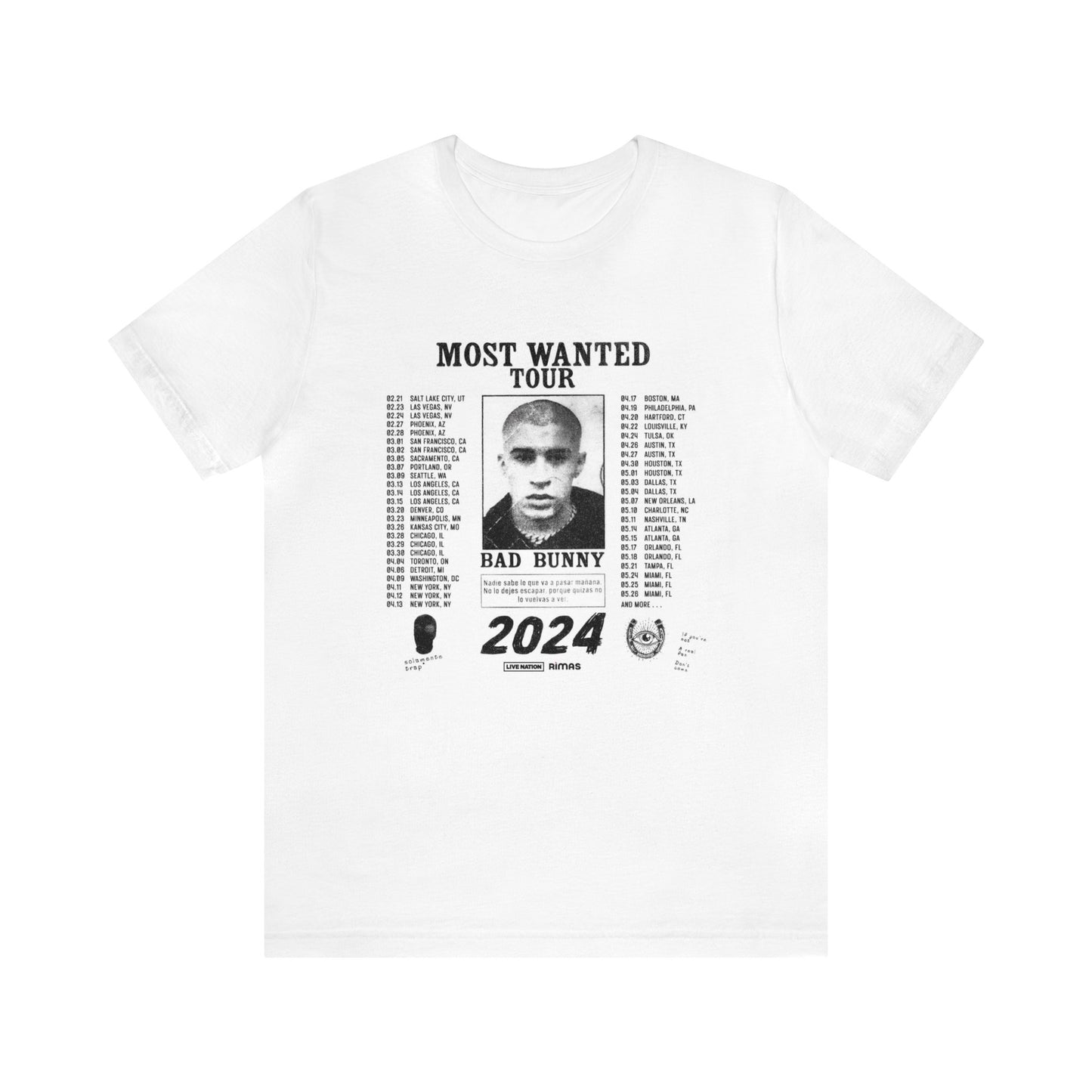 Most Wanted Tour 2024 Unisex Jersey Short Sleeve Tee