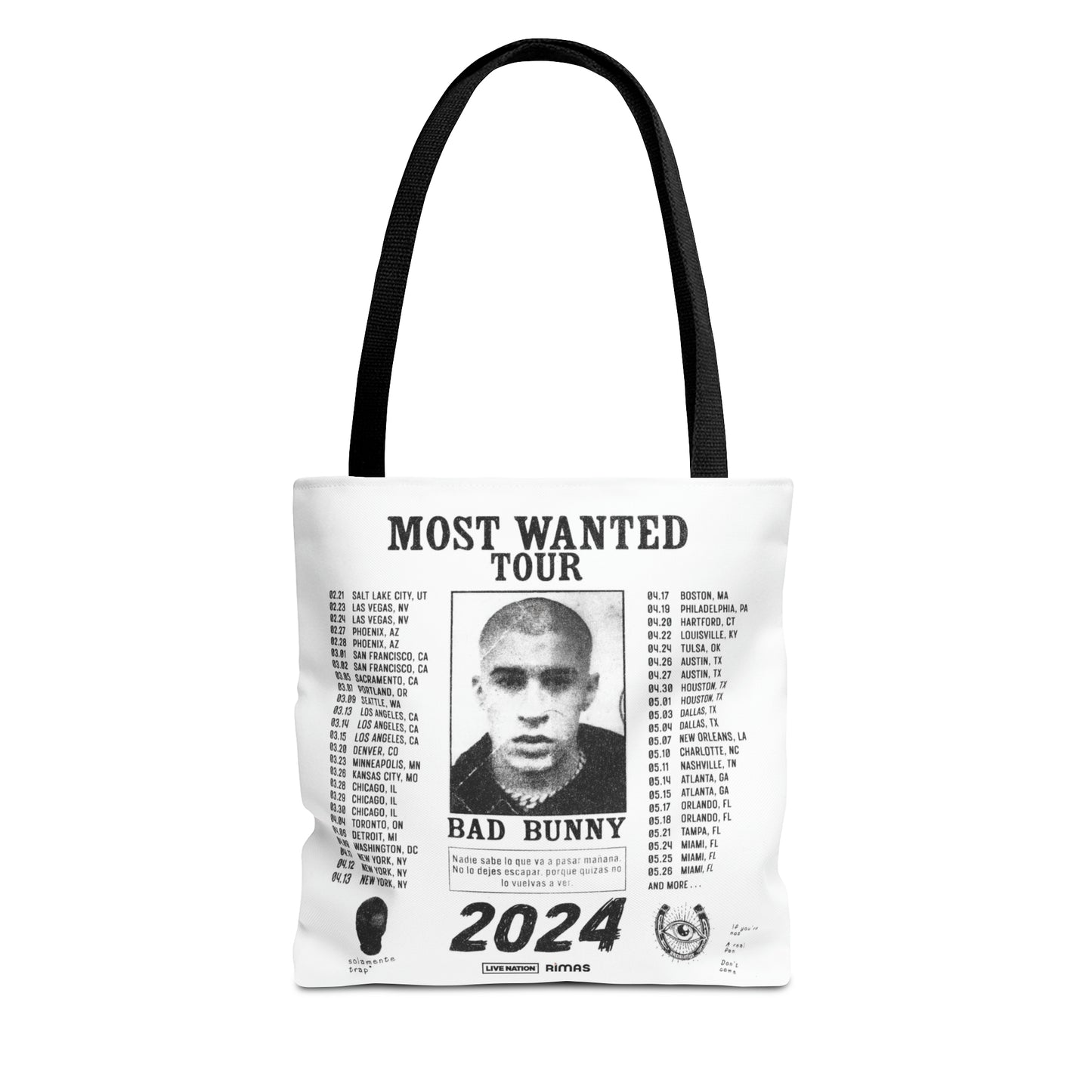 Most Wanted Tour 2024 Tote Bag