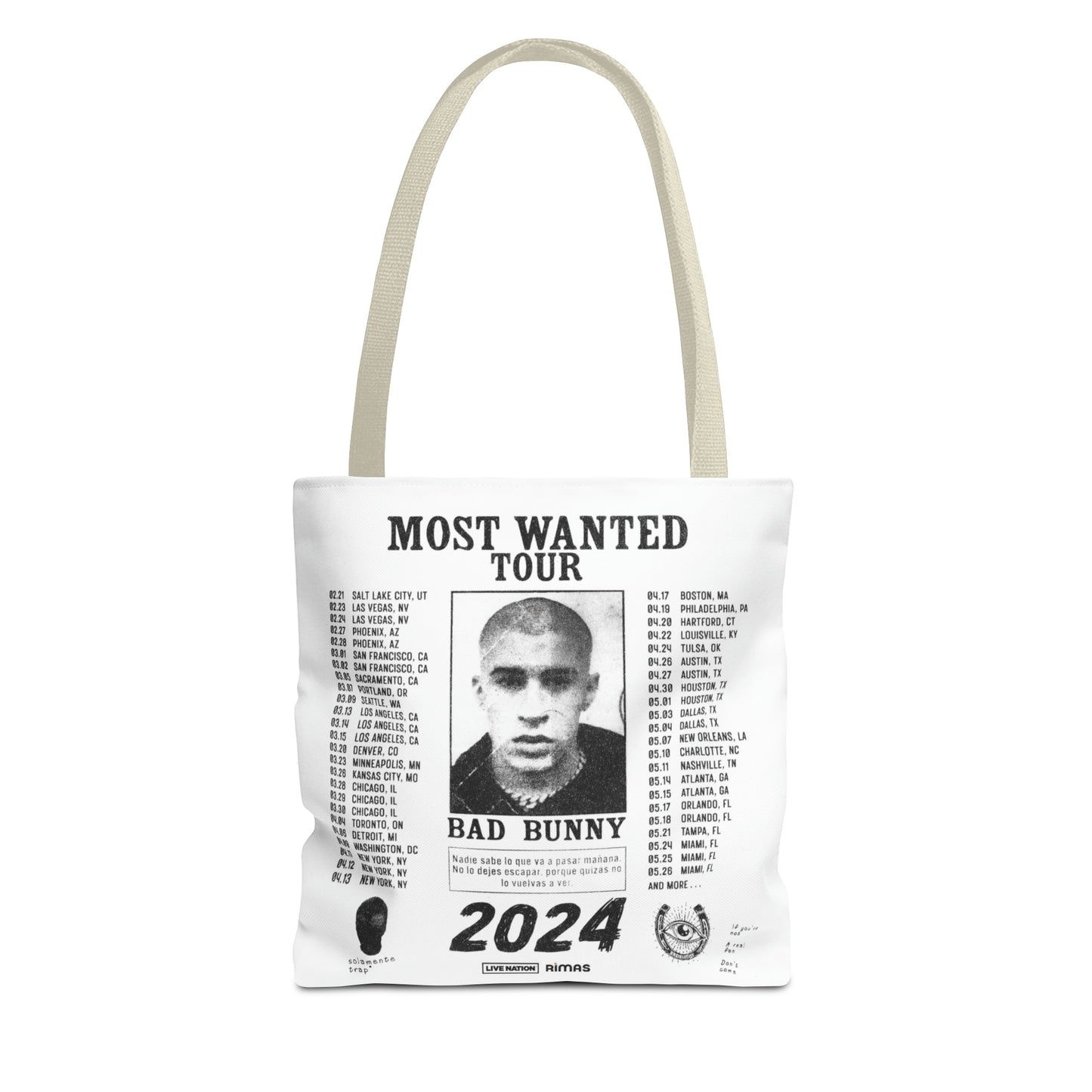 Most Wanted Tour 2024 Tote Bag