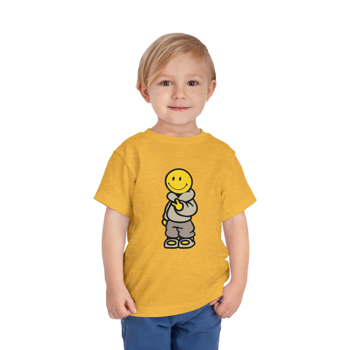 Cozy Smiley Face Toddler Short Sleeve Tee