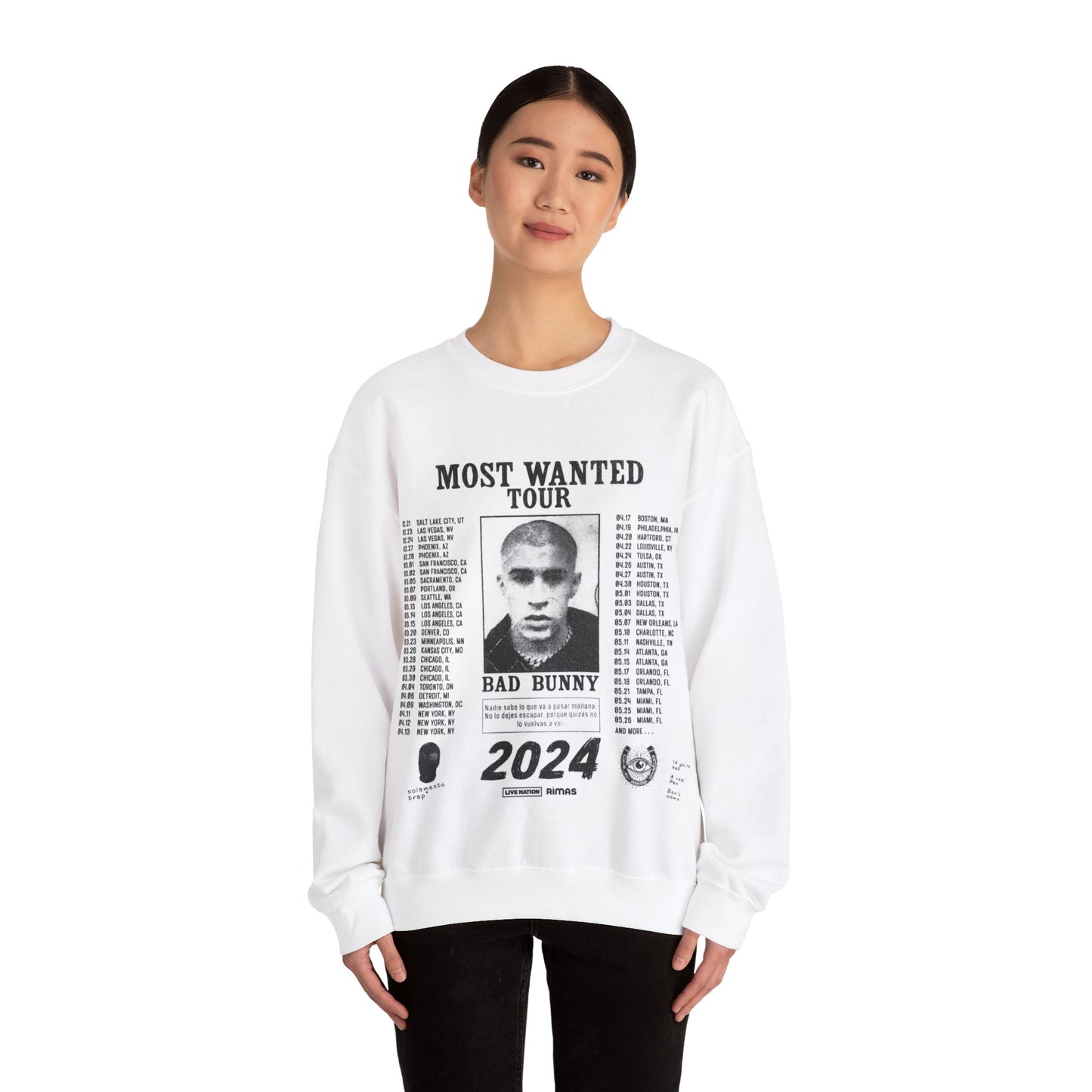 Most Wanted Tour 2024 Unisex Heavy Blend Crewneck Sweatshirt