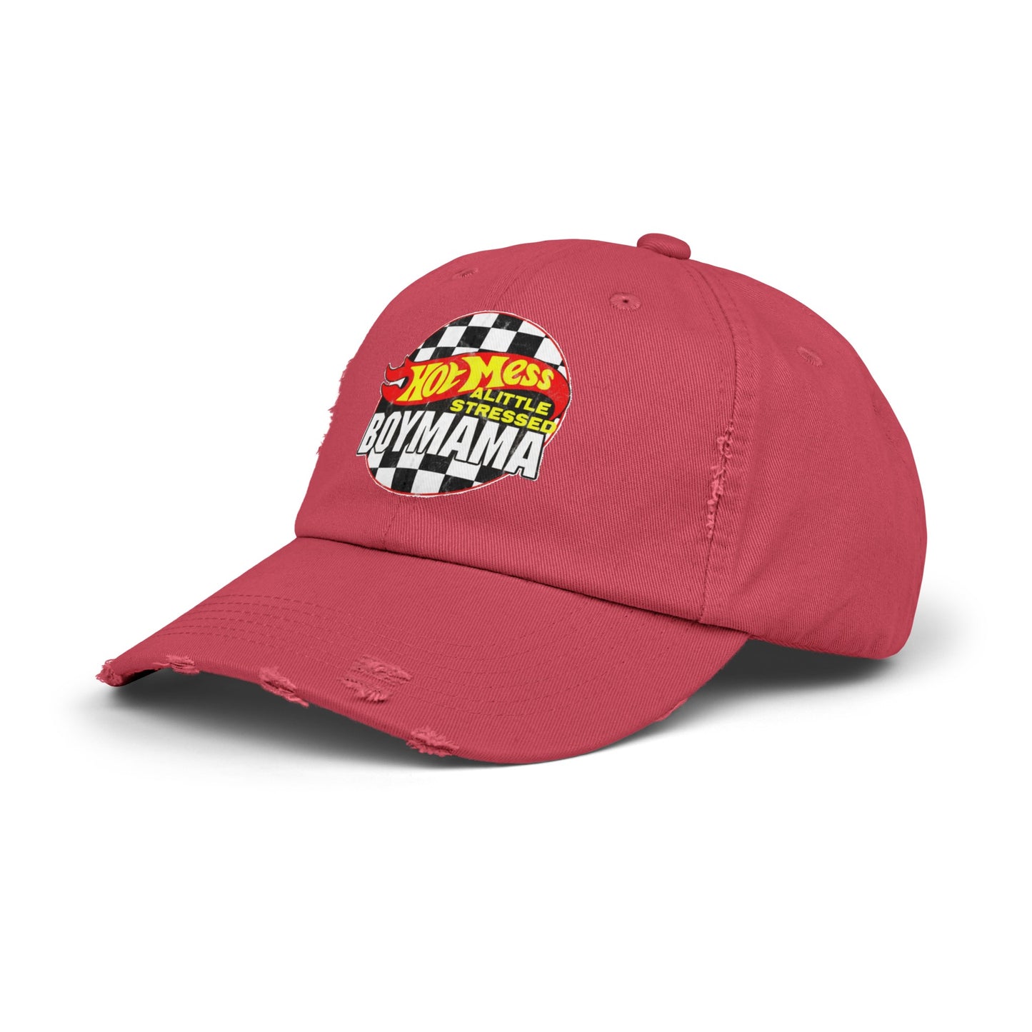 Hot Mess Boy Mama Distressed Cap