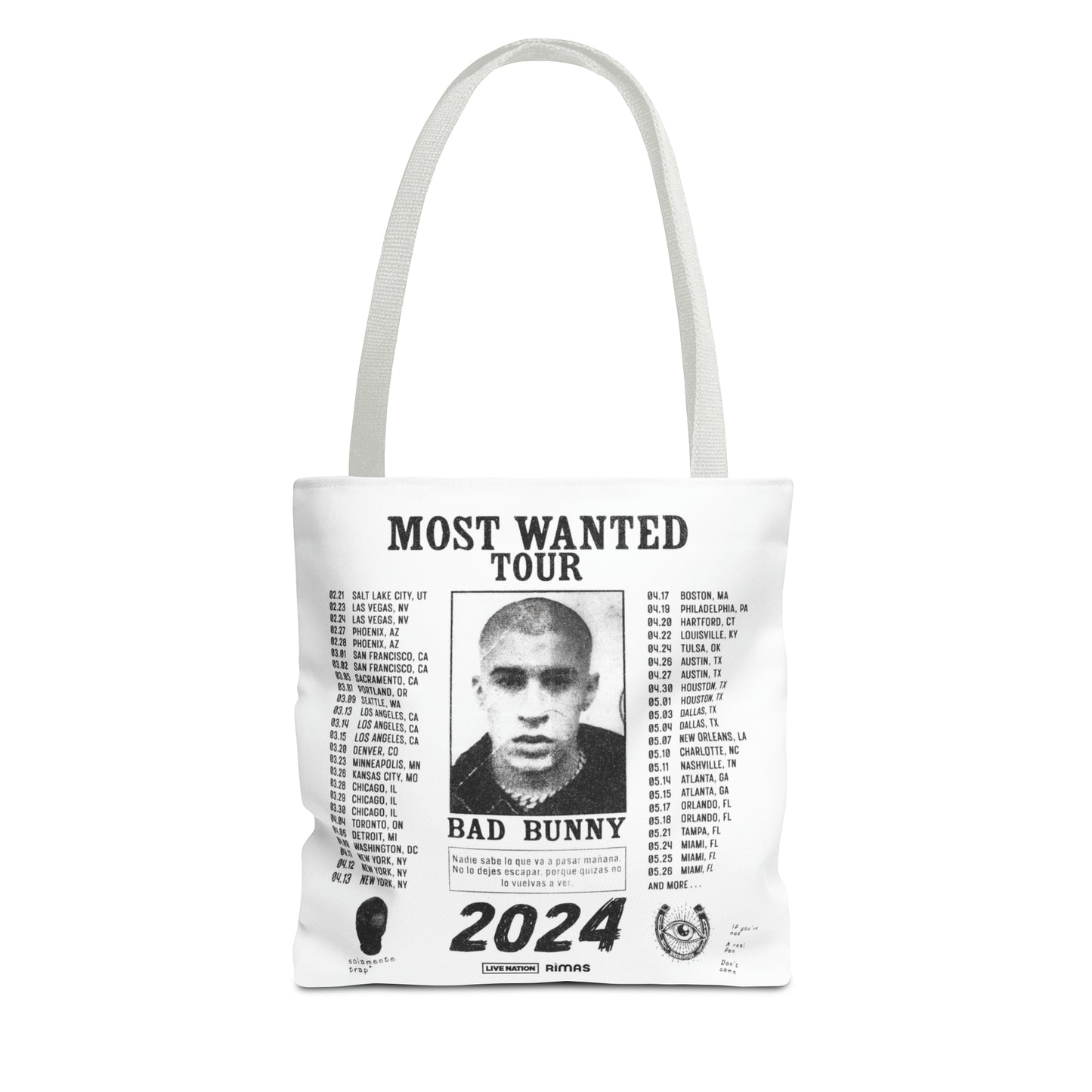 Most Wanted Tour 2024 Tote Bag