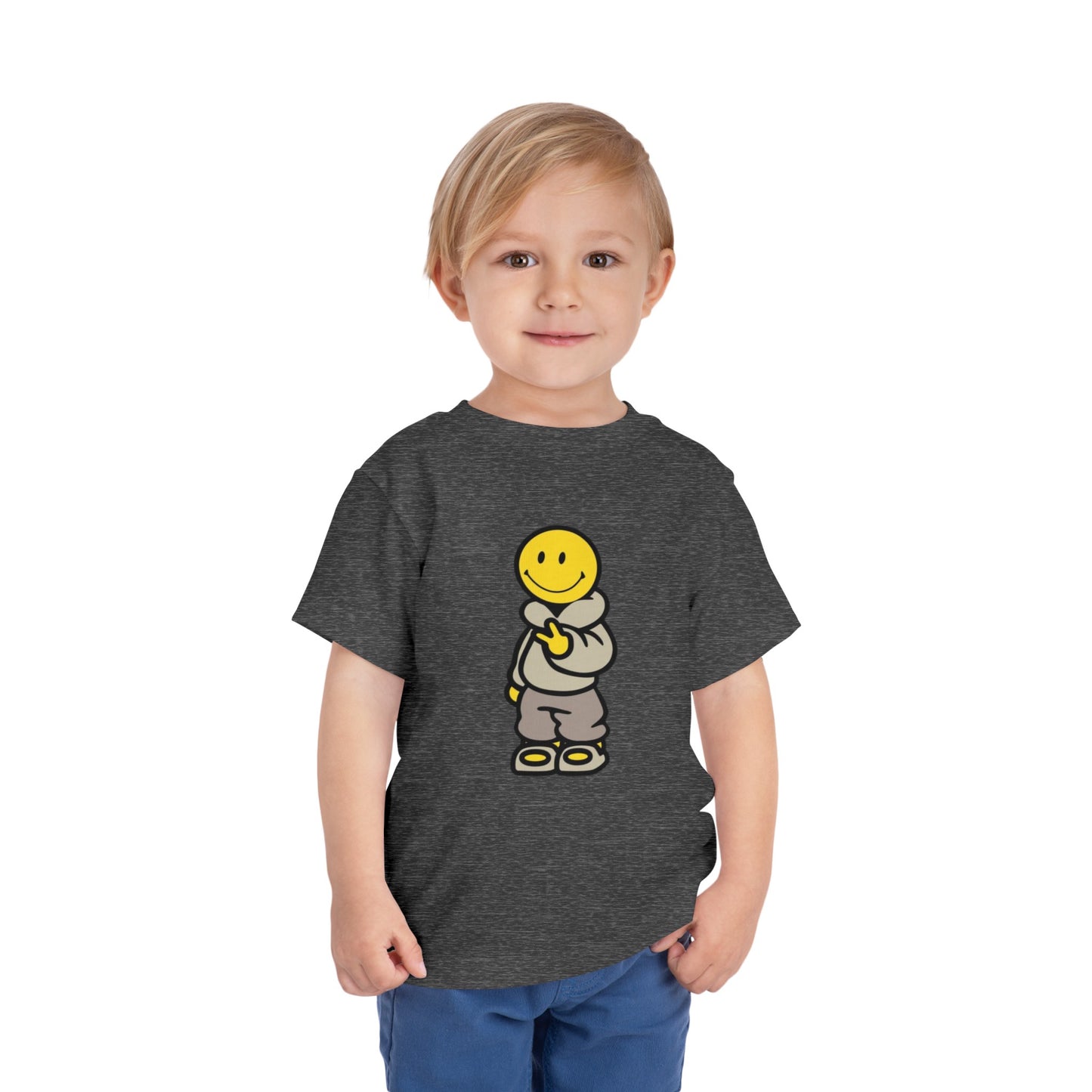Cozy Smiley Face Toddler Short Sleeve Tee