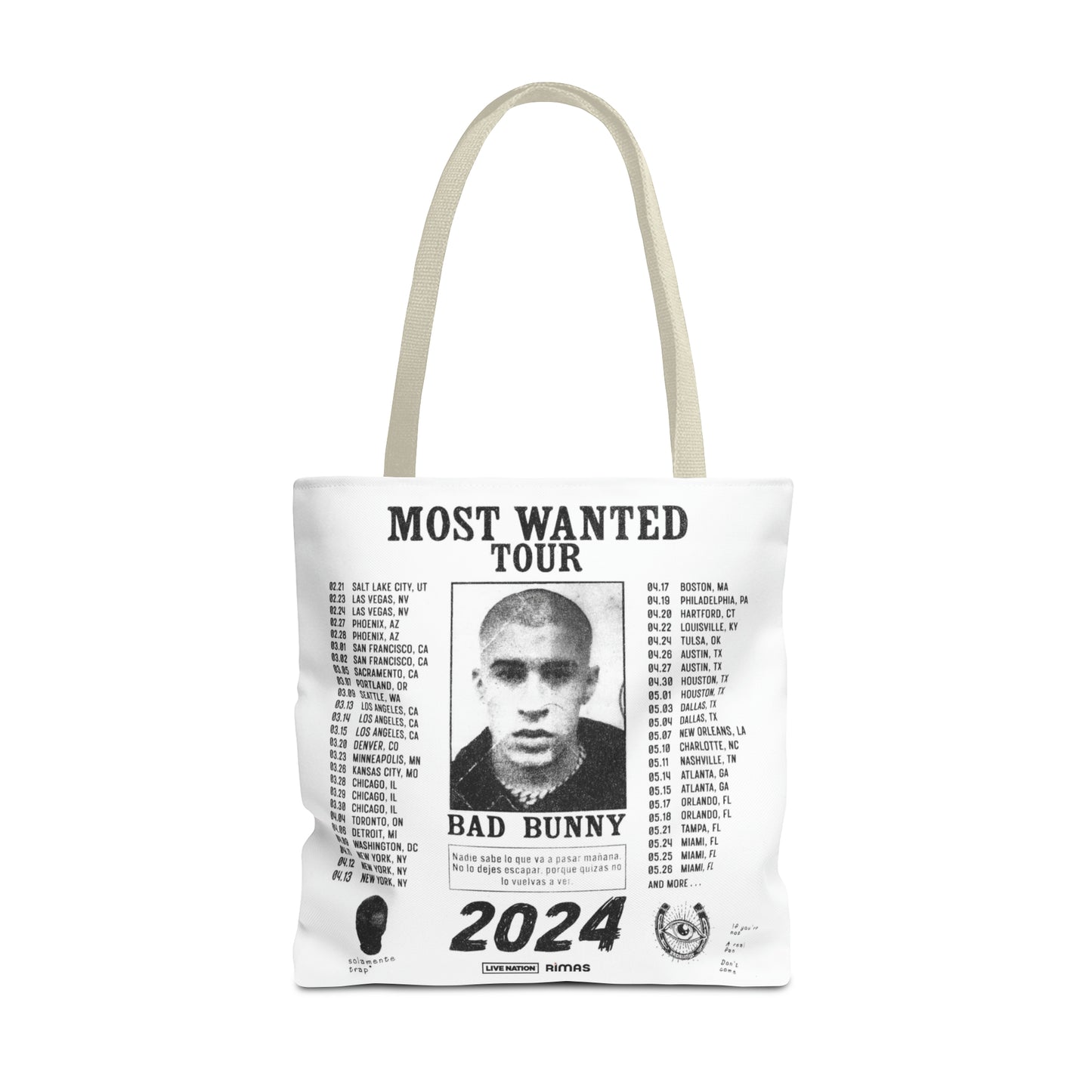 Most Wanted Tour 2024 Tote Bag