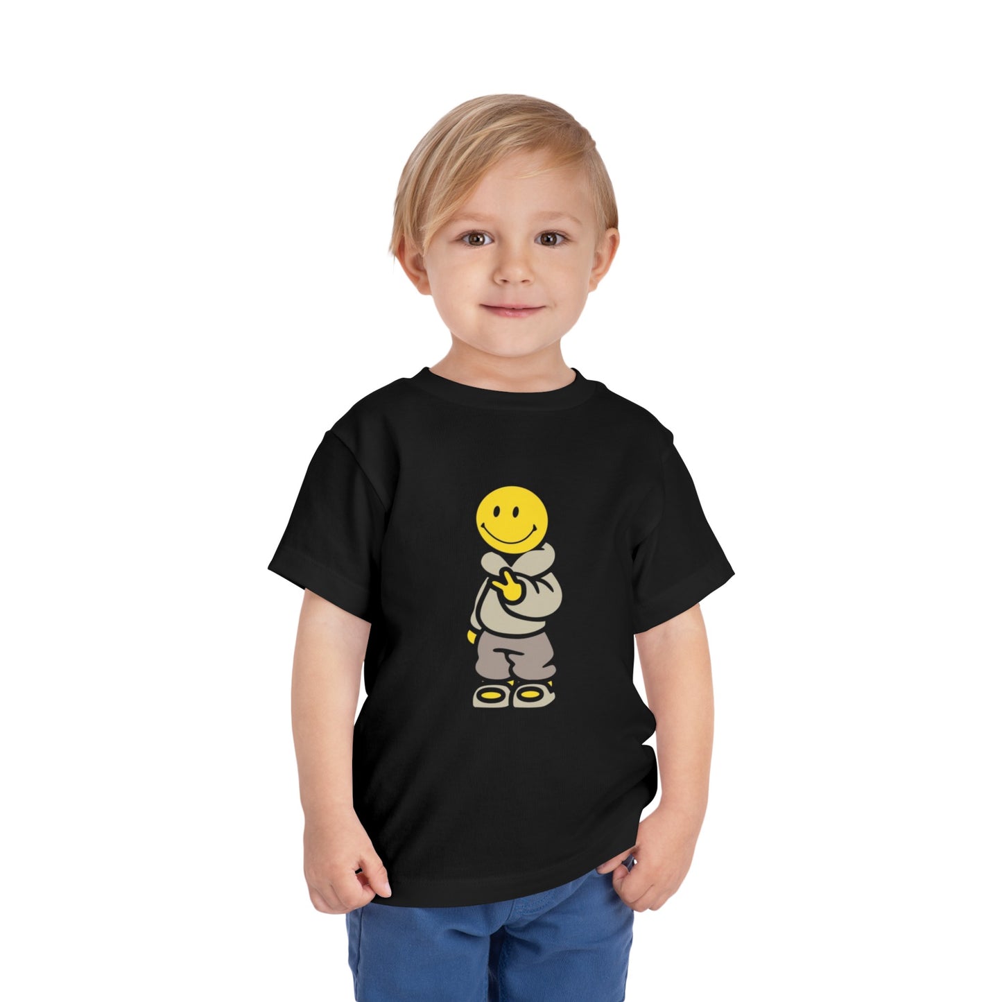 Cozy Smiley Face Toddler Short Sleeve Tee