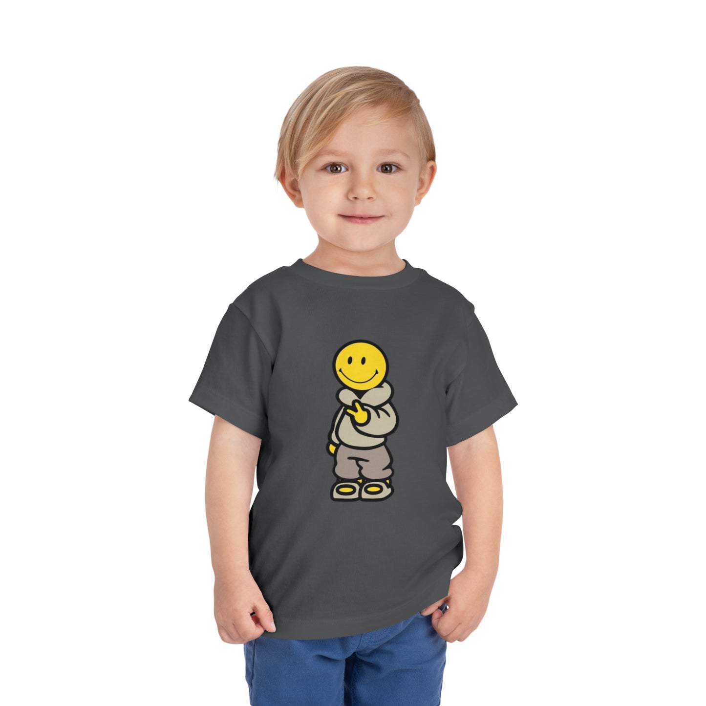 Cozy Smiley Face Toddler Short Sleeve Tee