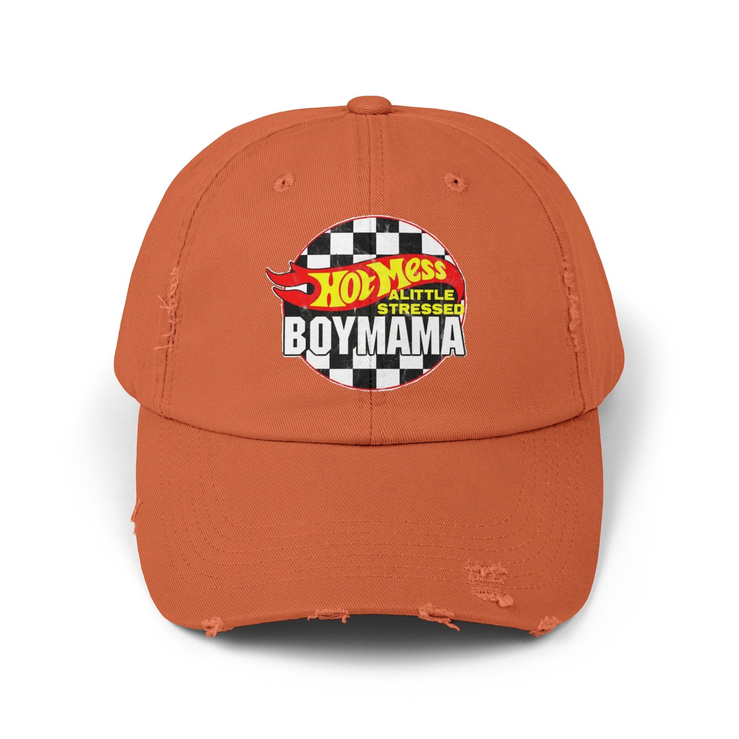 Hot Mess Boy Mama Distressed Cap
