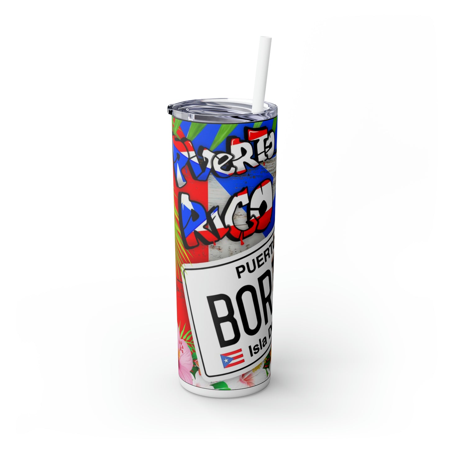 Boricua Skinny Tumbler, 20oz