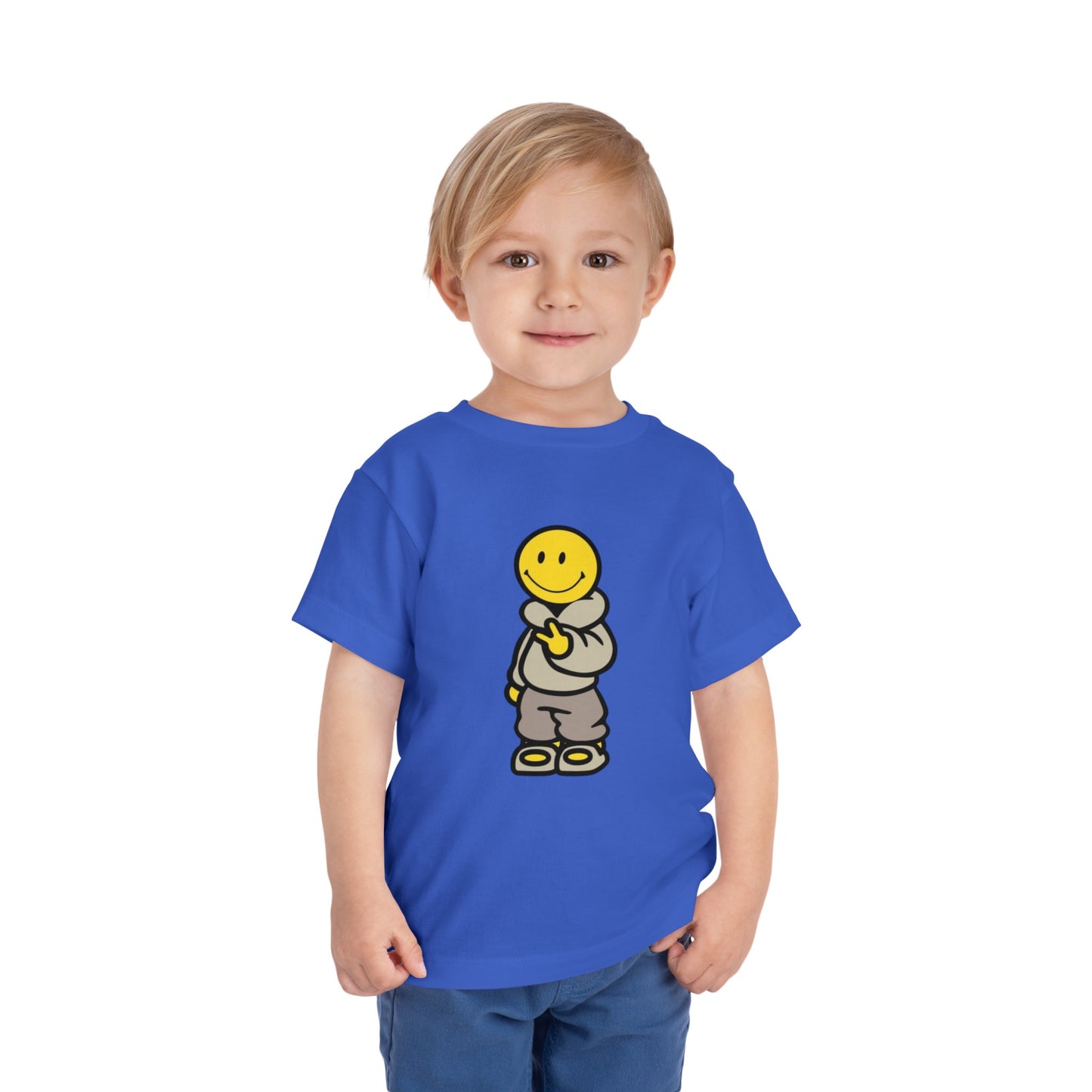 Cozy Smiley Face Toddler Short Sleeve Tee