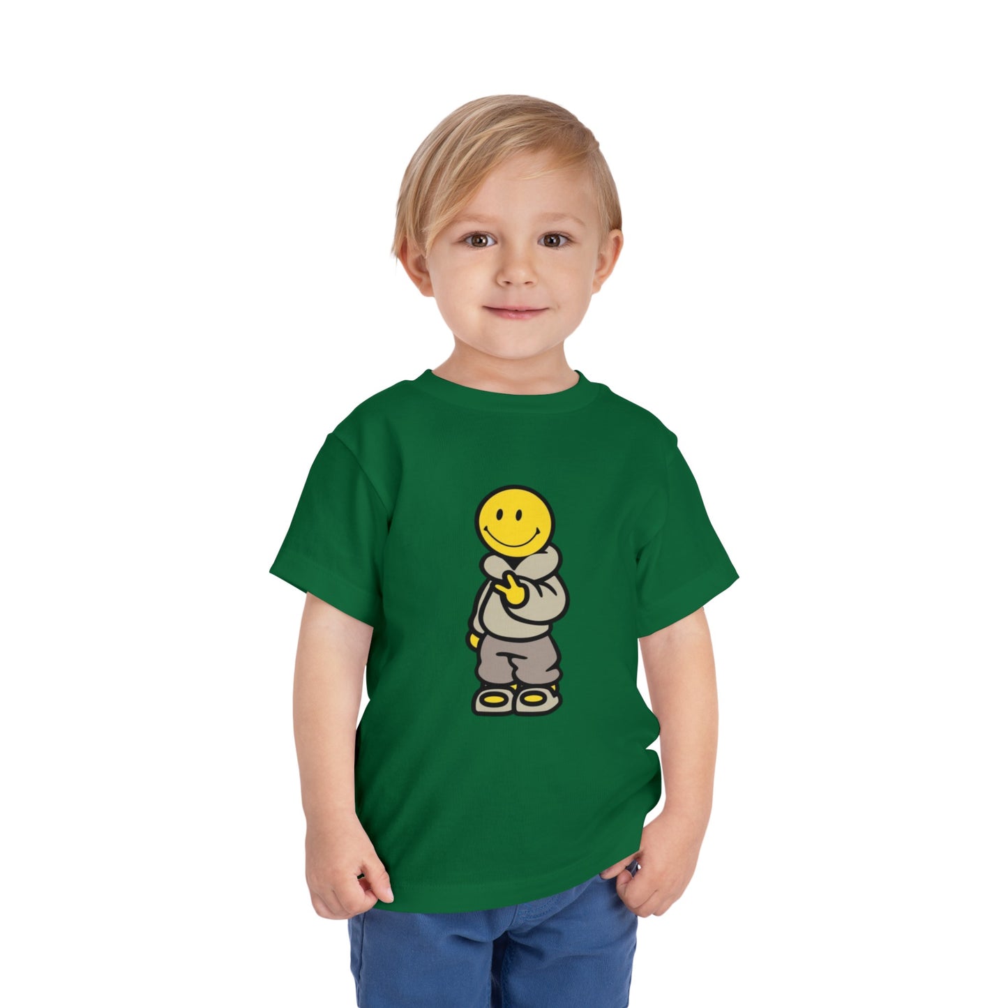 Cozy Smiley Face Toddler Short Sleeve Tee