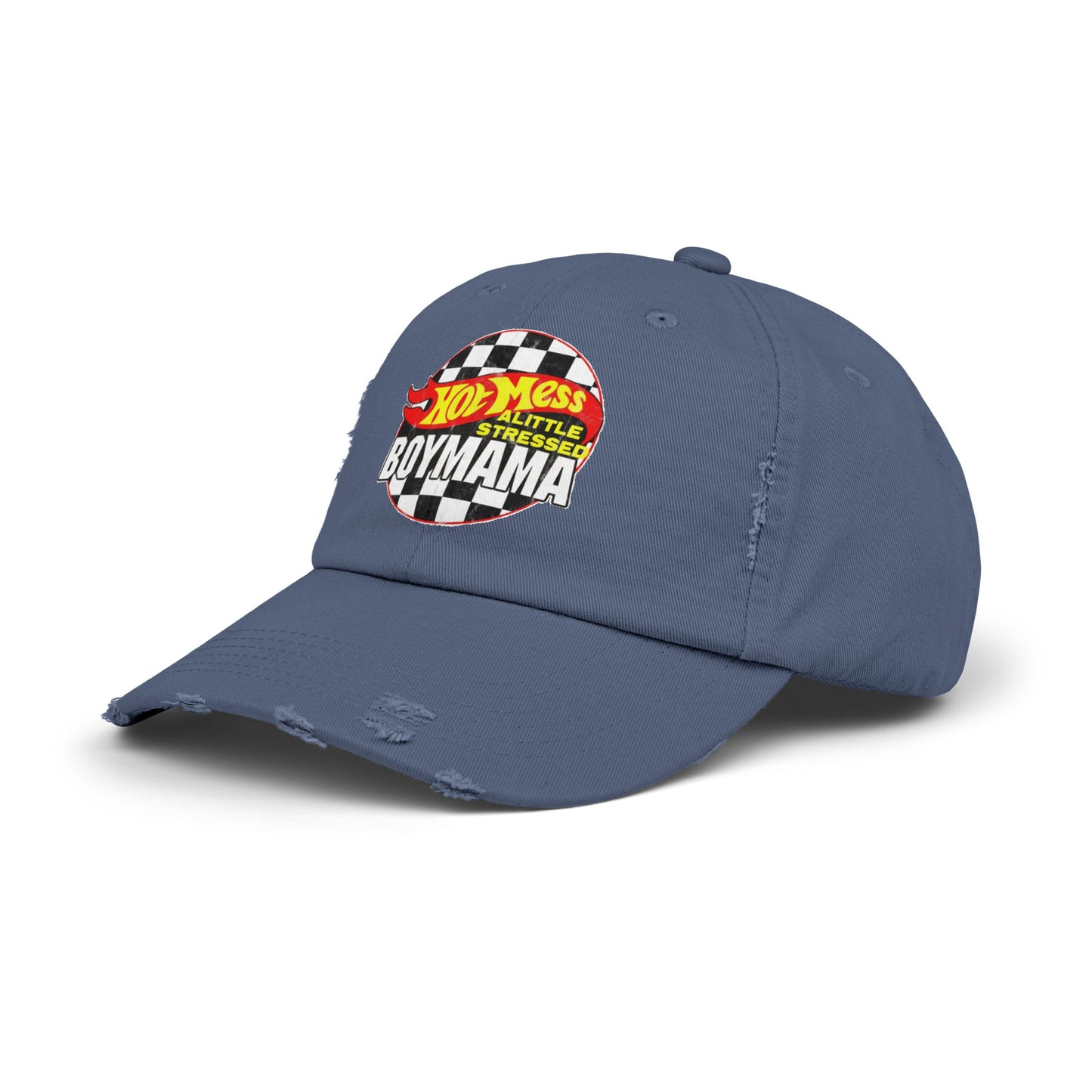 Hot Mess Boy Mama Distressed Cap