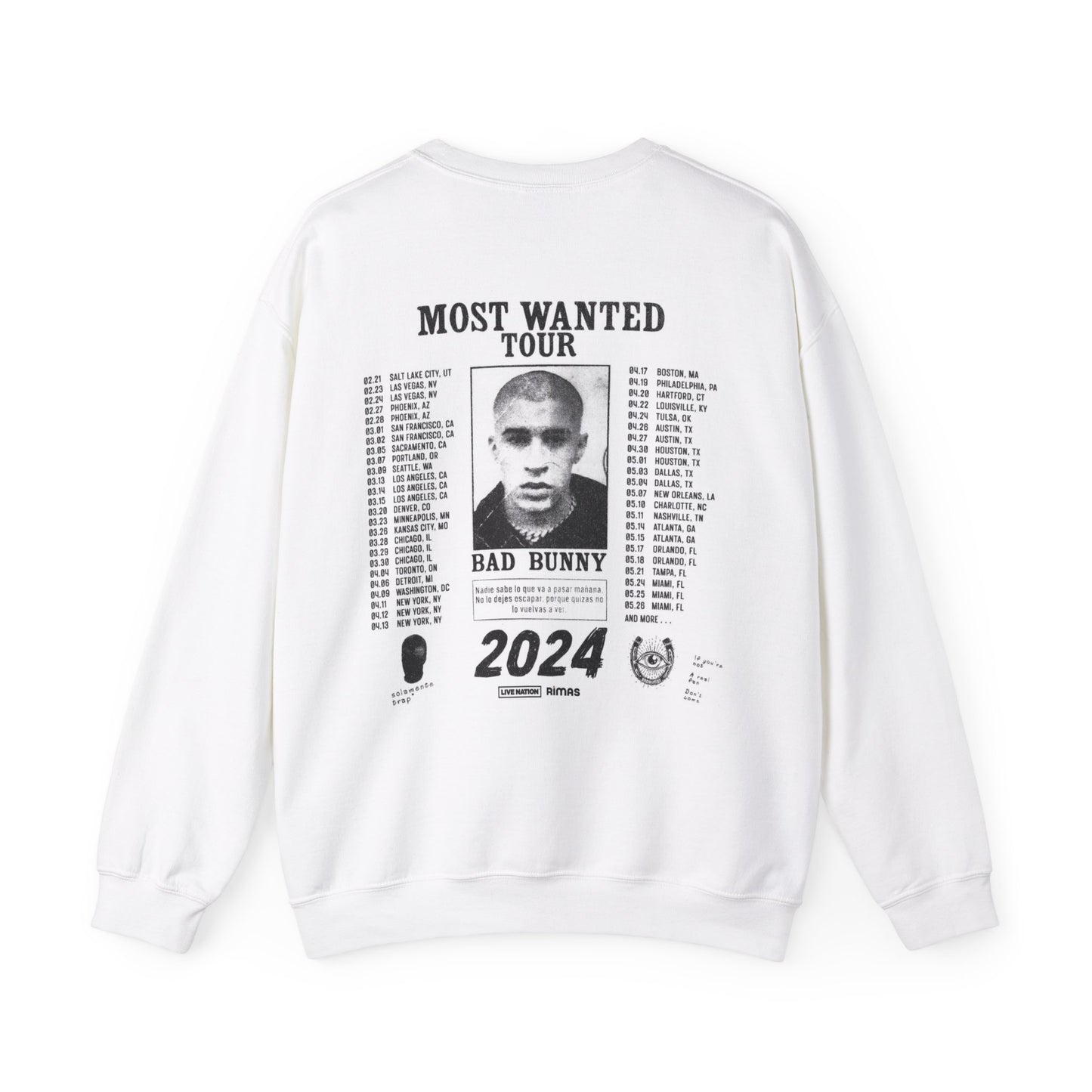 Most Wanted Tour 2024 Unisex Heavy Blend Crewneck Sweatshirt