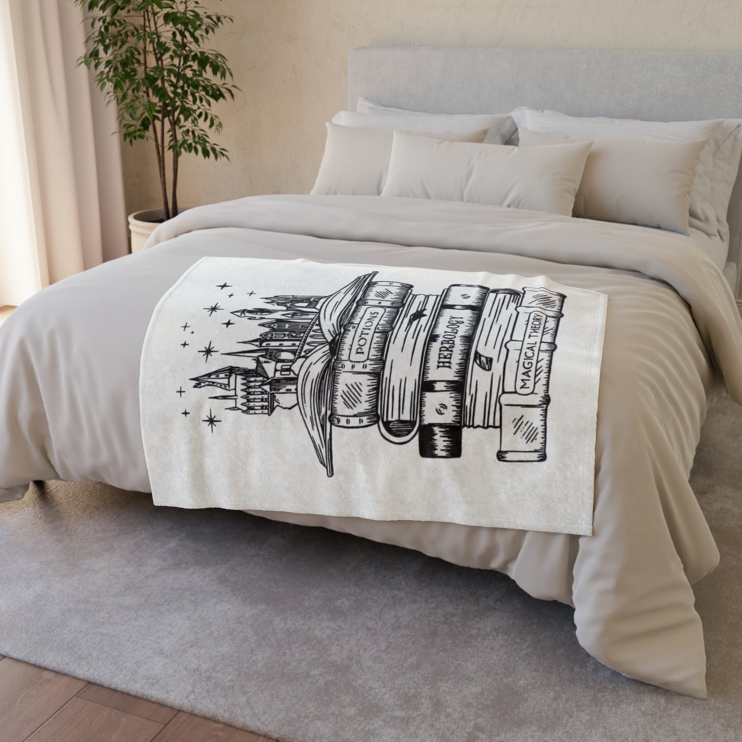 Spell Books Soft Polyester Blanket