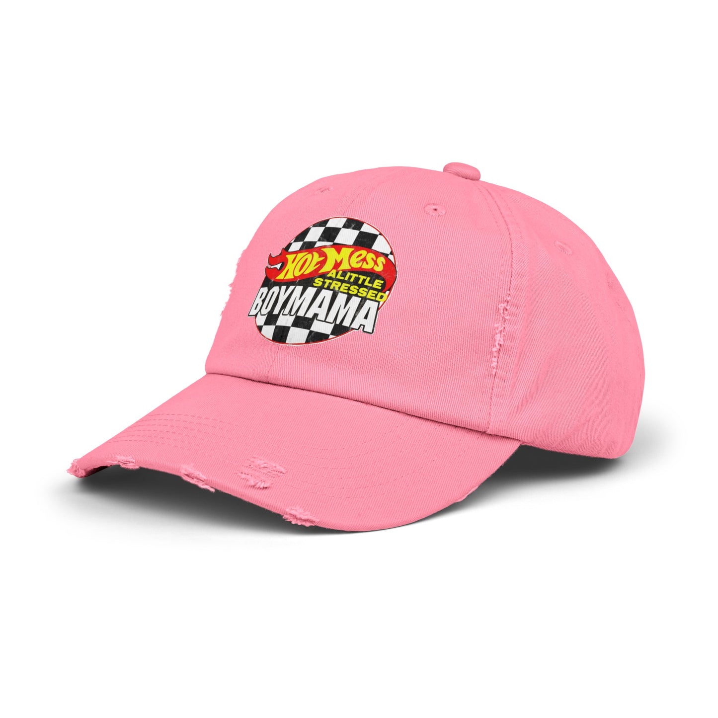 Hot Mess Boy Mama Distressed Cap