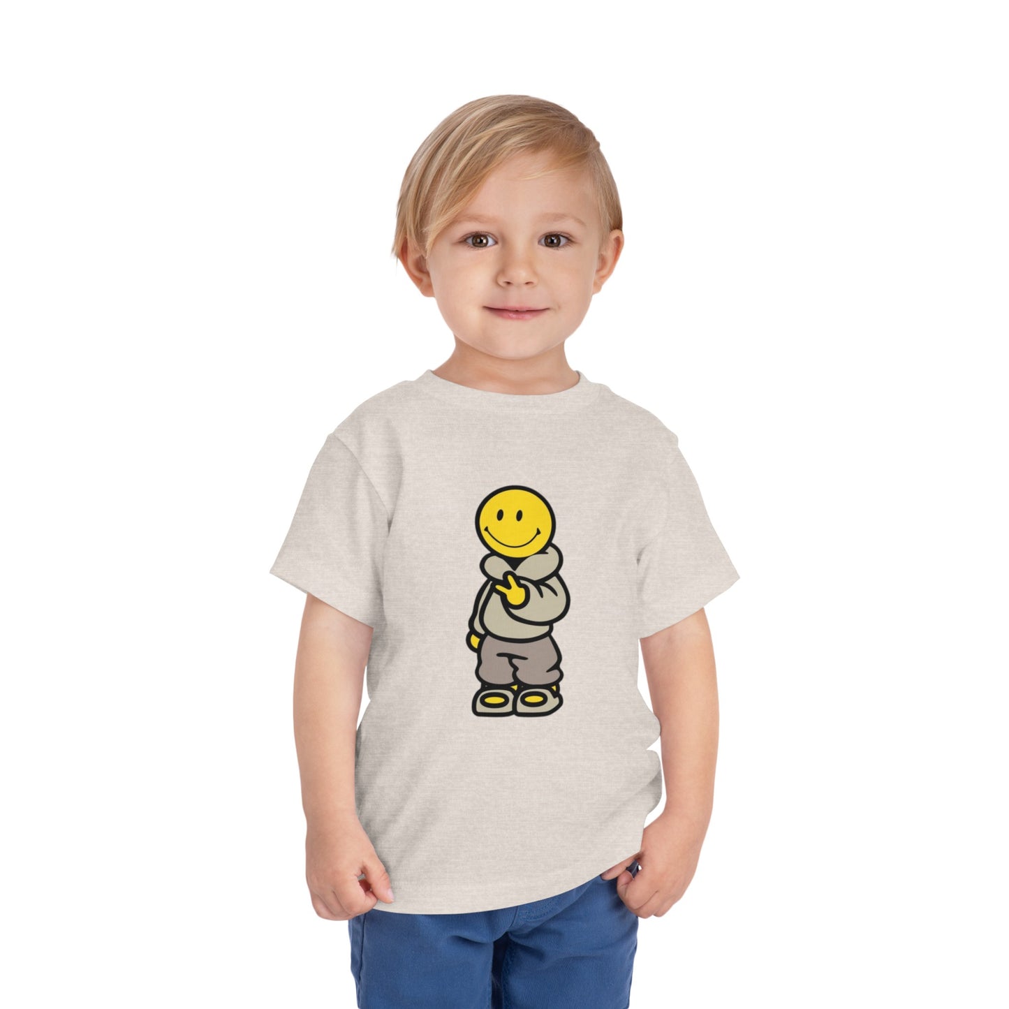 Cozy Smiley Face Toddler Short Sleeve Tee