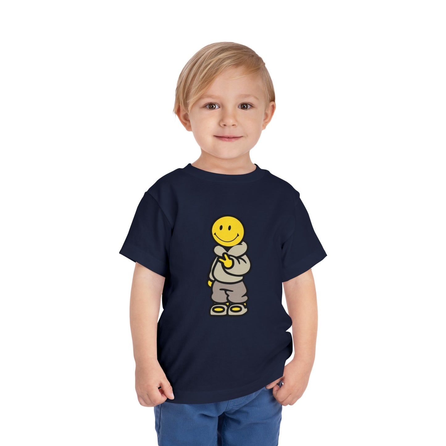 Cozy Smiley Face Toddler Short Sleeve Tee