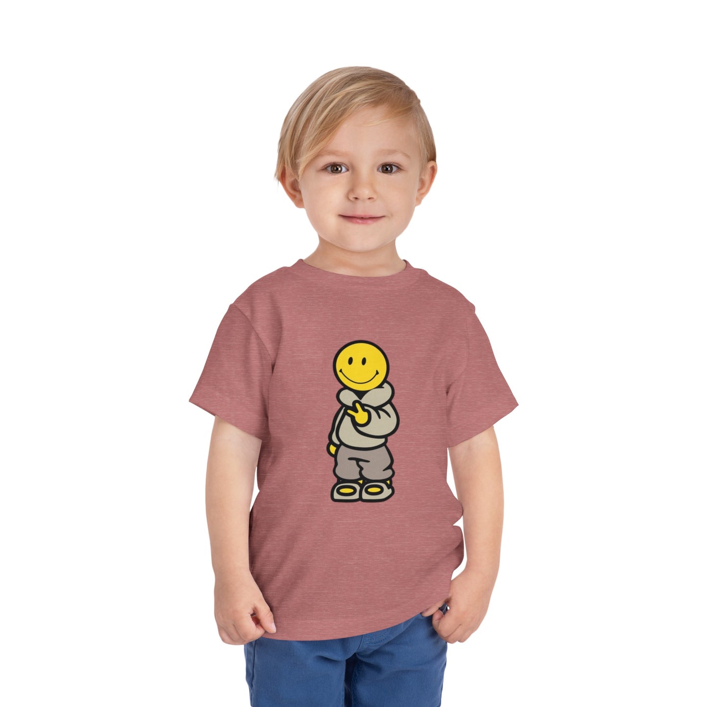 Cozy Smiley Face Toddler Short Sleeve Tee