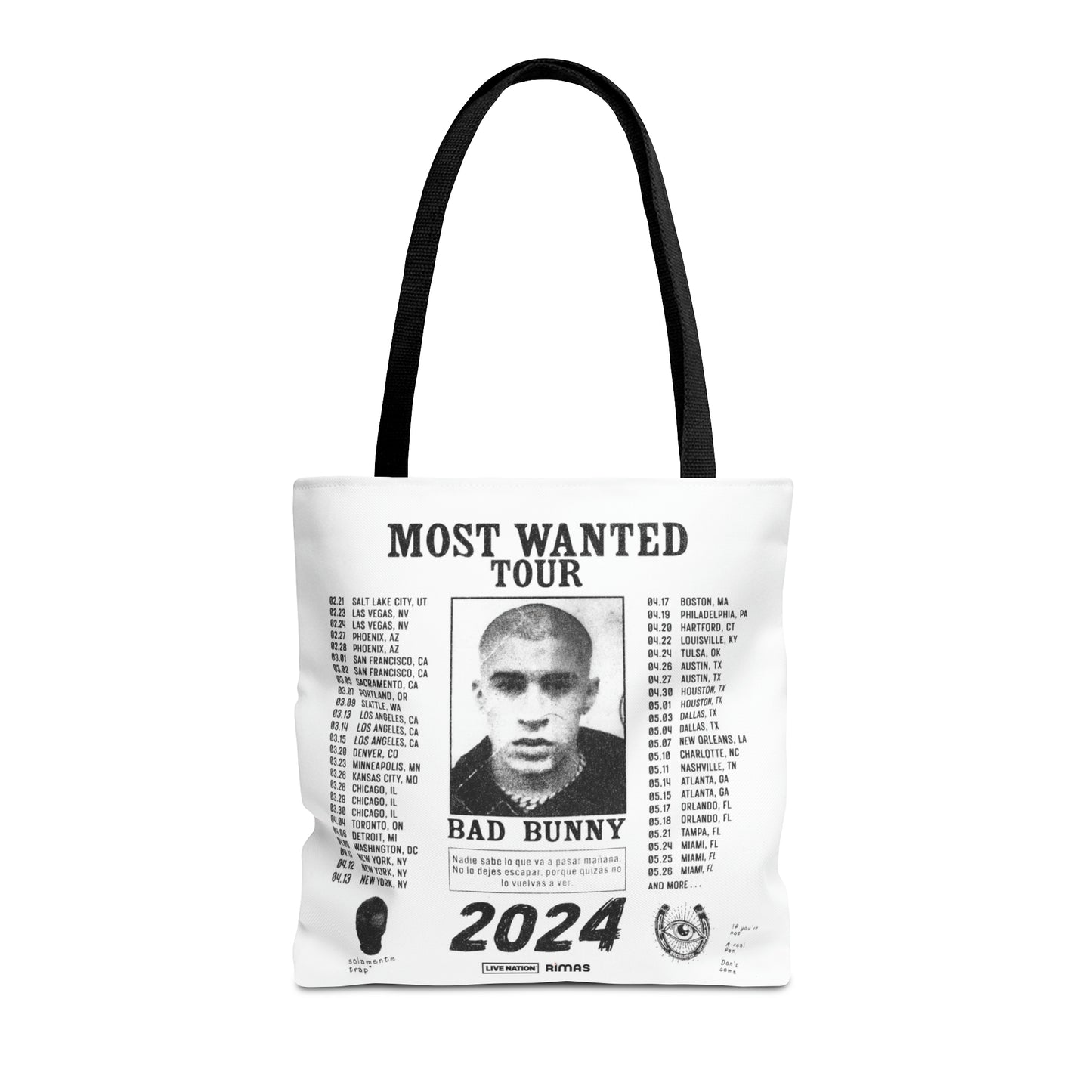 Most Wanted Tour 2024 Tote Bag