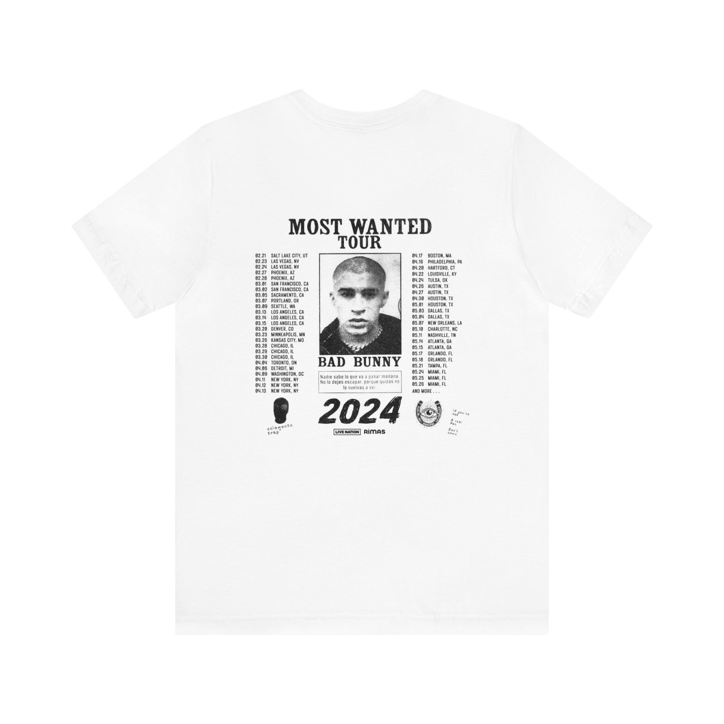 Most Wanted Tour 2024 Unisex Jersey Short Sleeve Tee